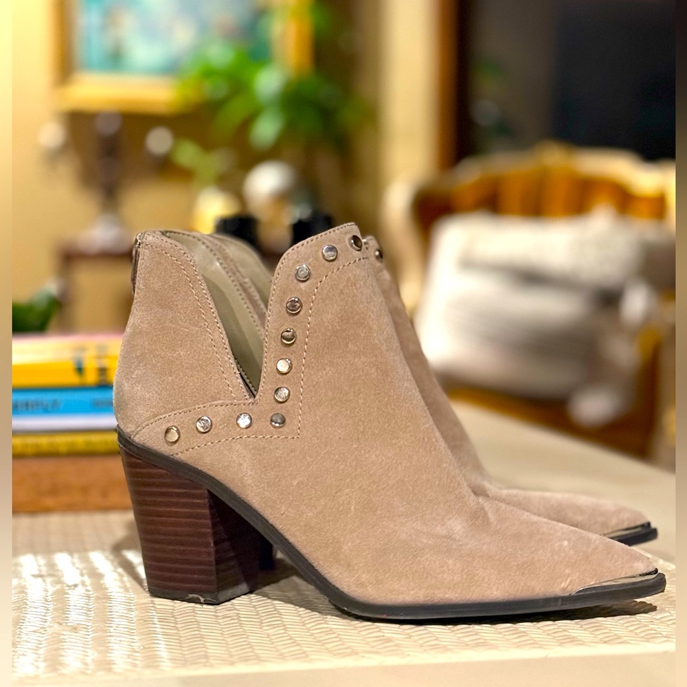 Marc Fisher Suede Bootie with Silver Studs